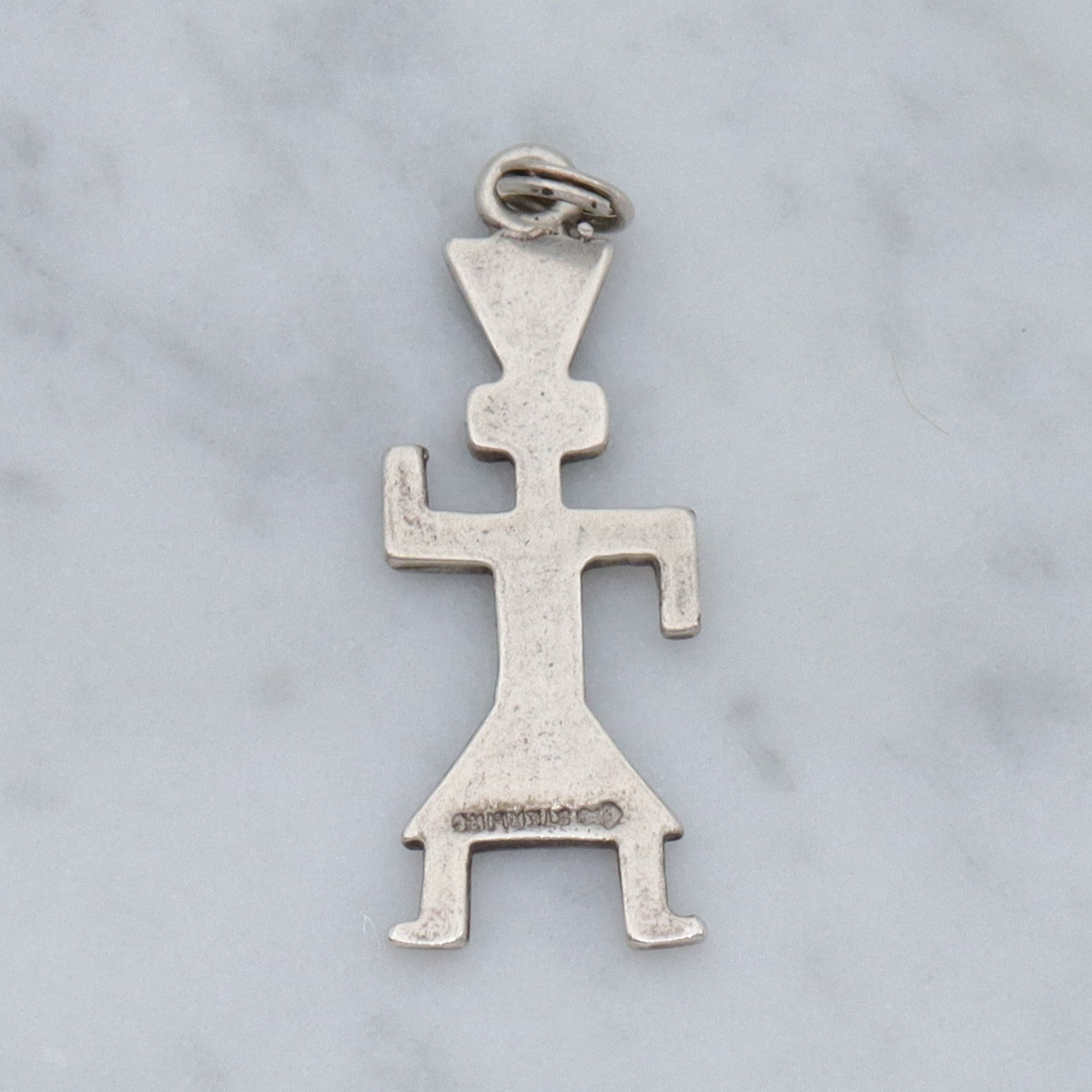 Vintage Native American sterling Kachina doll dancer pendant